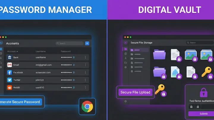 Password manager versus digital vault comparison